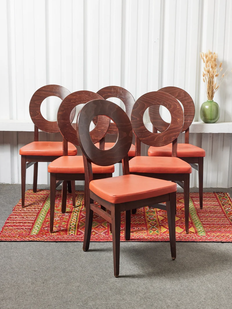 Alma, le lot de 6 chaises en bois N°1366