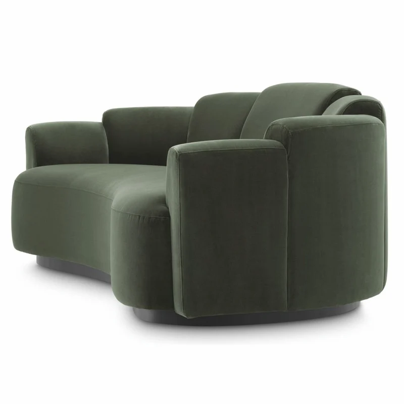 Casa Padrino Luxus Sofa Grün / Schwarz 232 cm - Hotel & Wohnzimmer Möbel