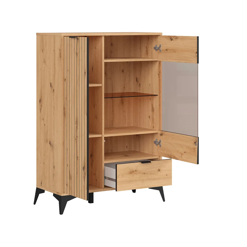 Vaisselier bas 2 portes 1 tiroir Mao Bois