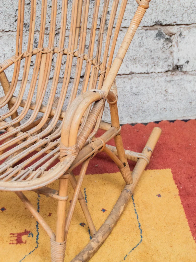 Alibert, le grand rocking-chair en rotin N°70
