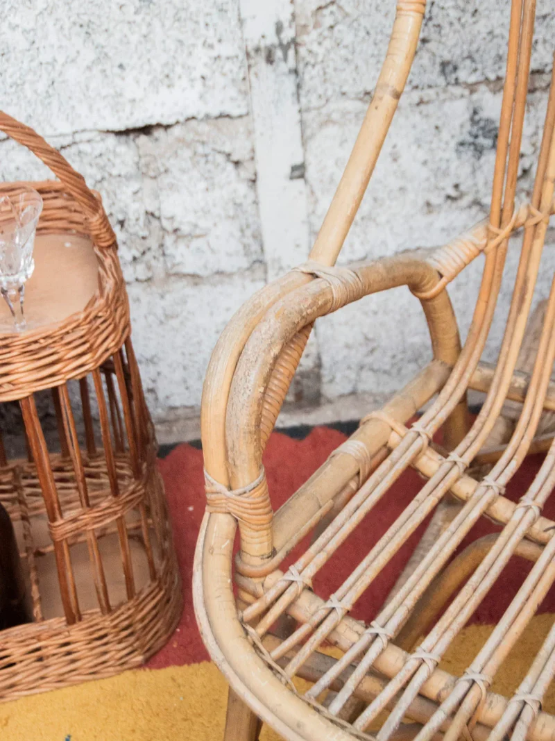 Alibert, le grand rocking-chair en rotin N°70