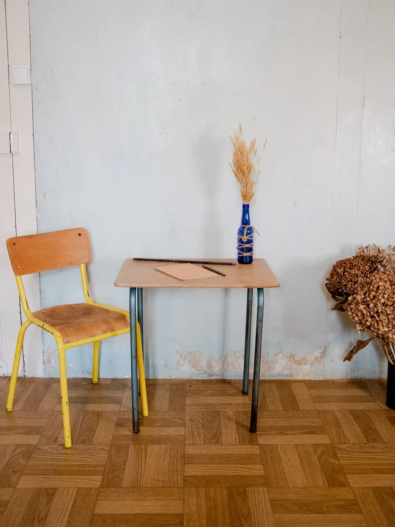 Edouard, le bureau d'écolier en bois et métal N°592