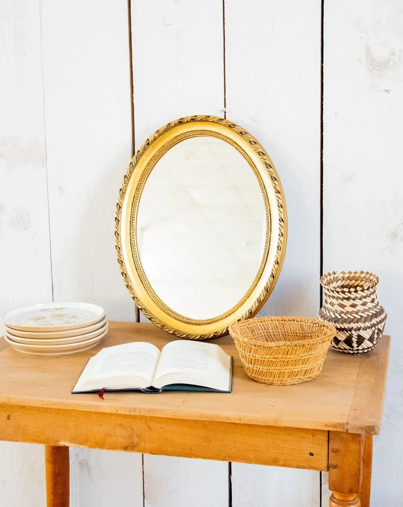 Georges, le miroir doré en bois N°1028
