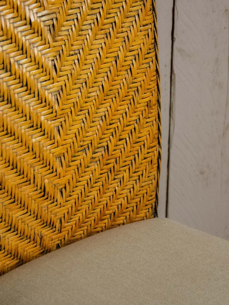 Claude, la paire de chaises en rotin tressé N°1036