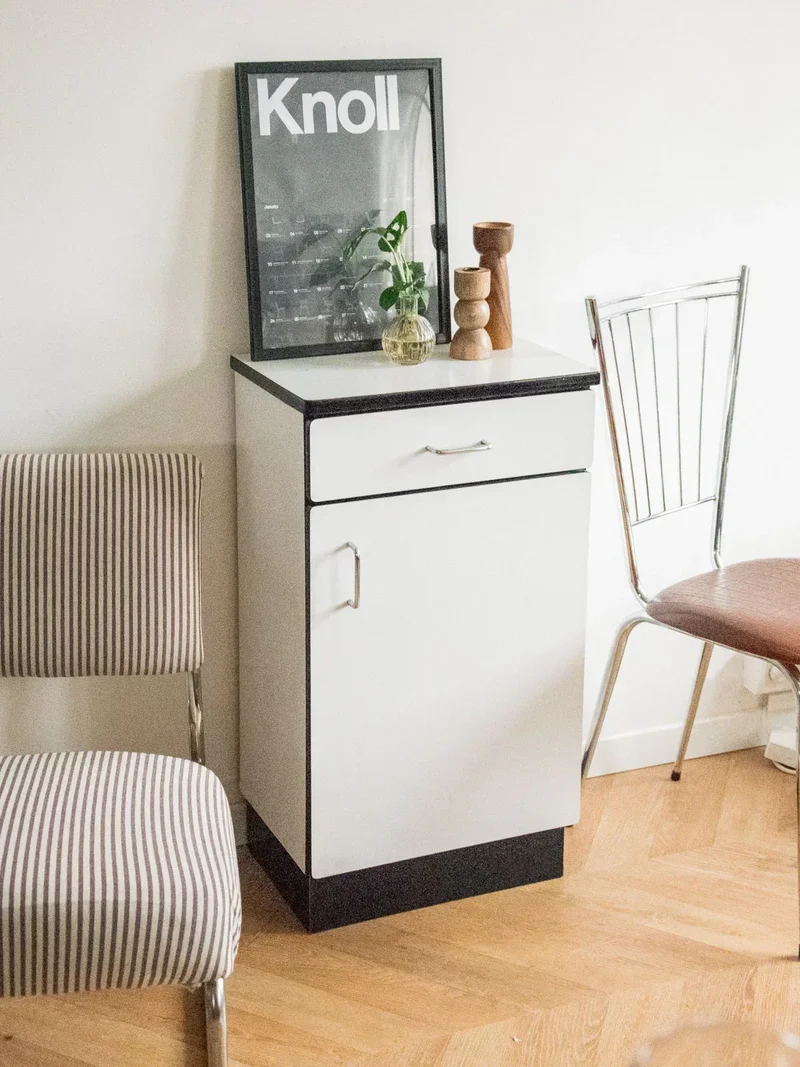 Gustave, le buffet fin en formica blanc N°513