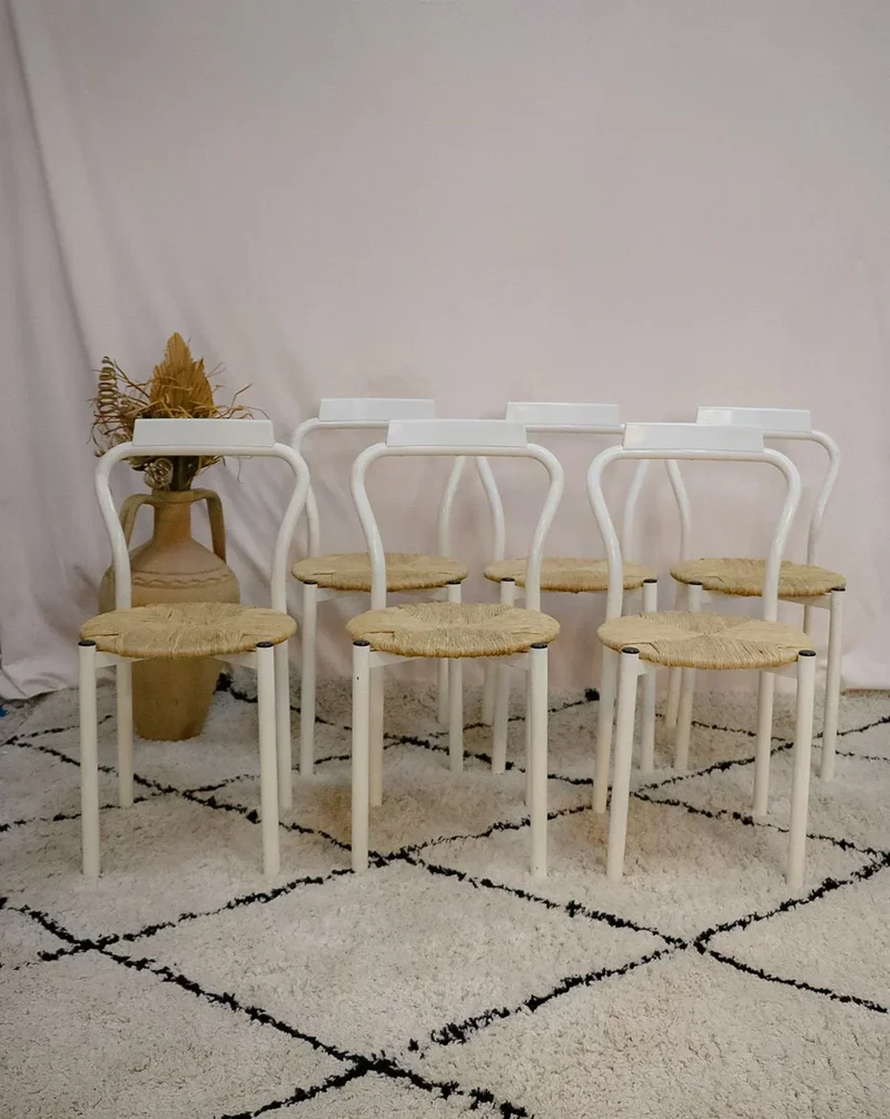 Alma, le lot de 6 chaises en métal N°1266