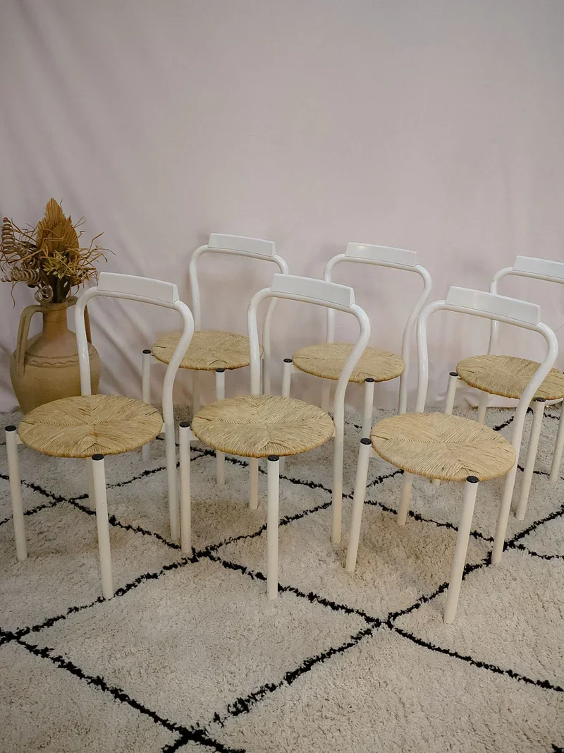 Alma, le lot de 6 chaises en métal N°1266