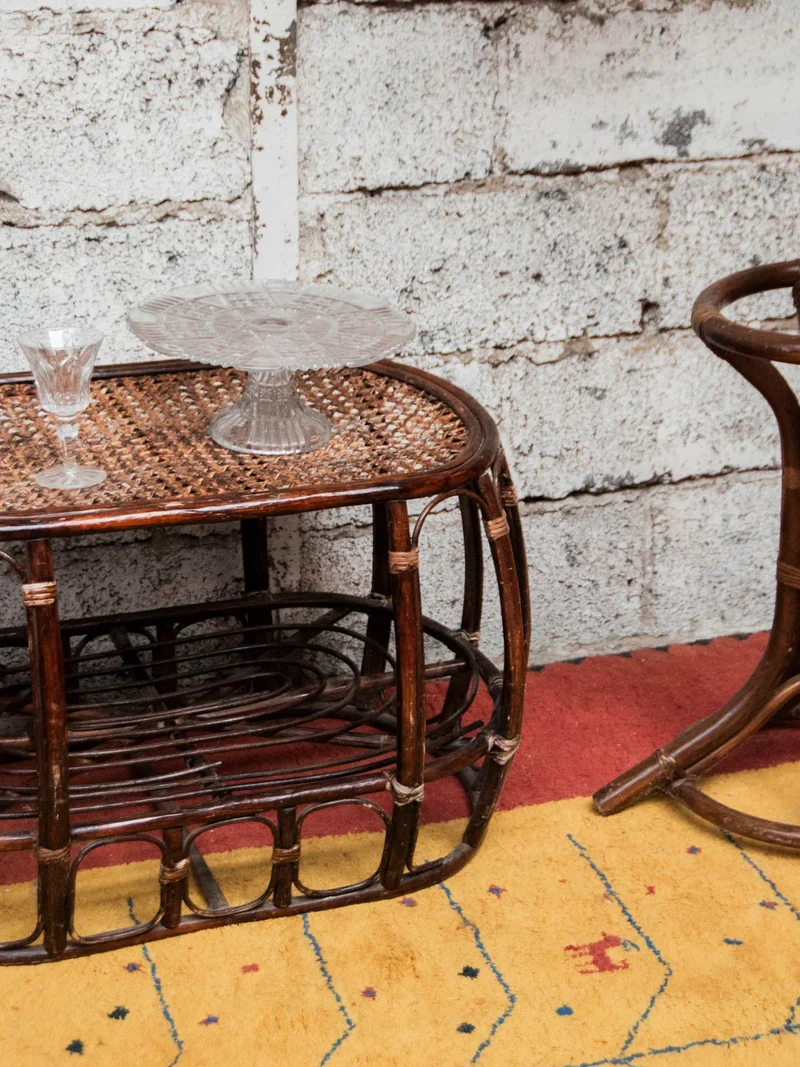 Léonie, la table basse ovale en rotin N°519