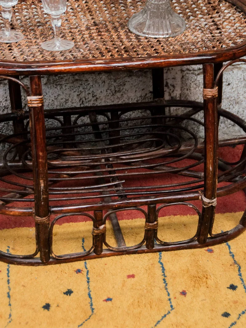 Léonie, la table basse ovale en rotin N°519