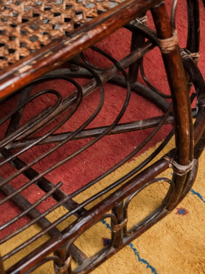 Léonie, la table basse ovale en rotin N°519