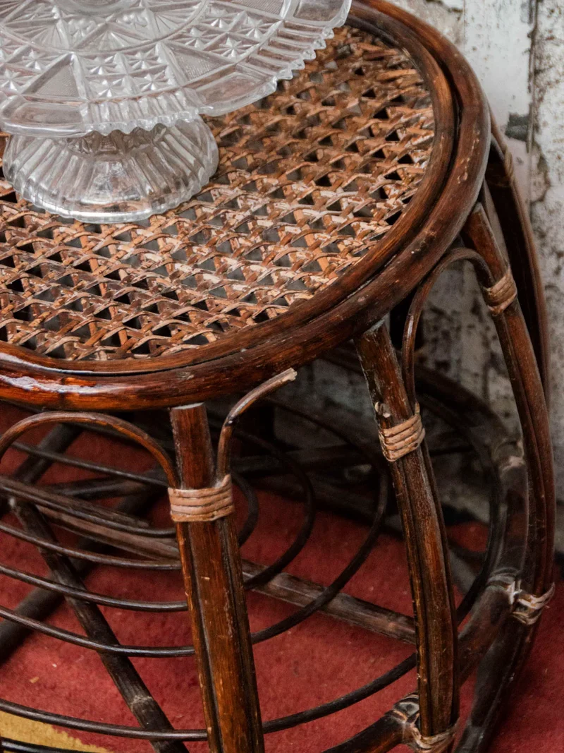 Léonie, la table basse ovale en rotin N°519