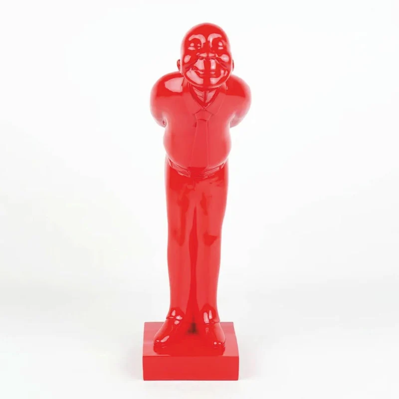 Casa Padrino XXL Deko Skulptur Rot H. 160 cm - Große Deko Figur