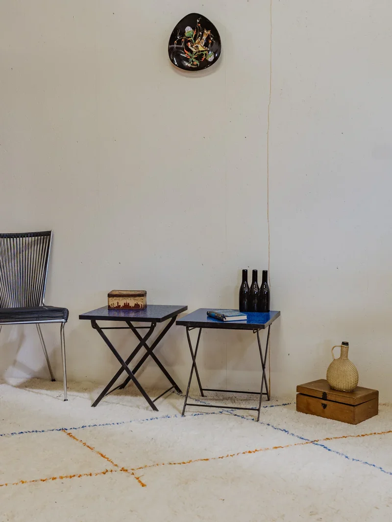 Hanna, la paire de tables d'appoint en métal N°1226