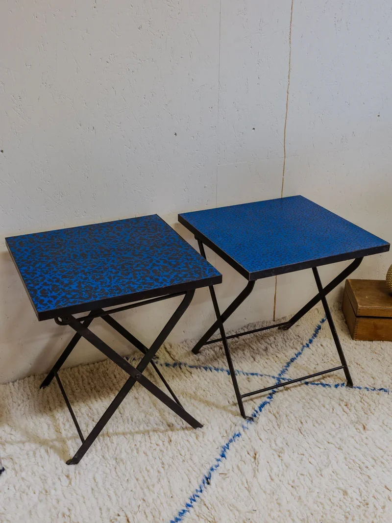 Hanna, la paire de tables d'appoint en métal N°1226