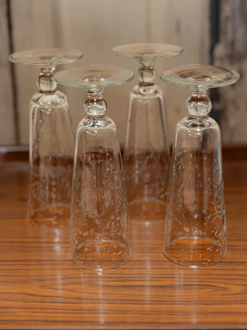 Eugène, le lot de 6 flûtes en verre N°218