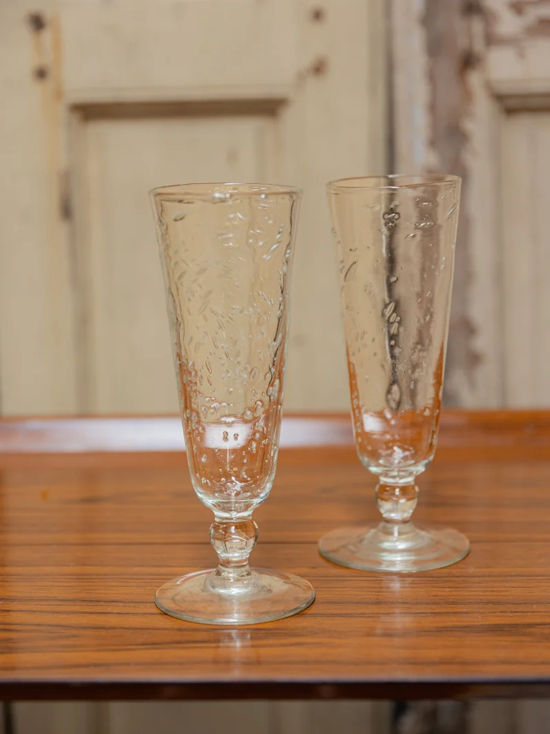 Eugène, le lot de 6 flûtes en verre N°218