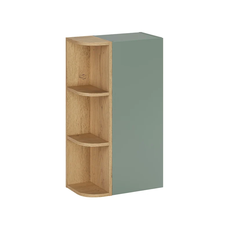 Armoire murale 3 niches arrondies Oria Vert mat