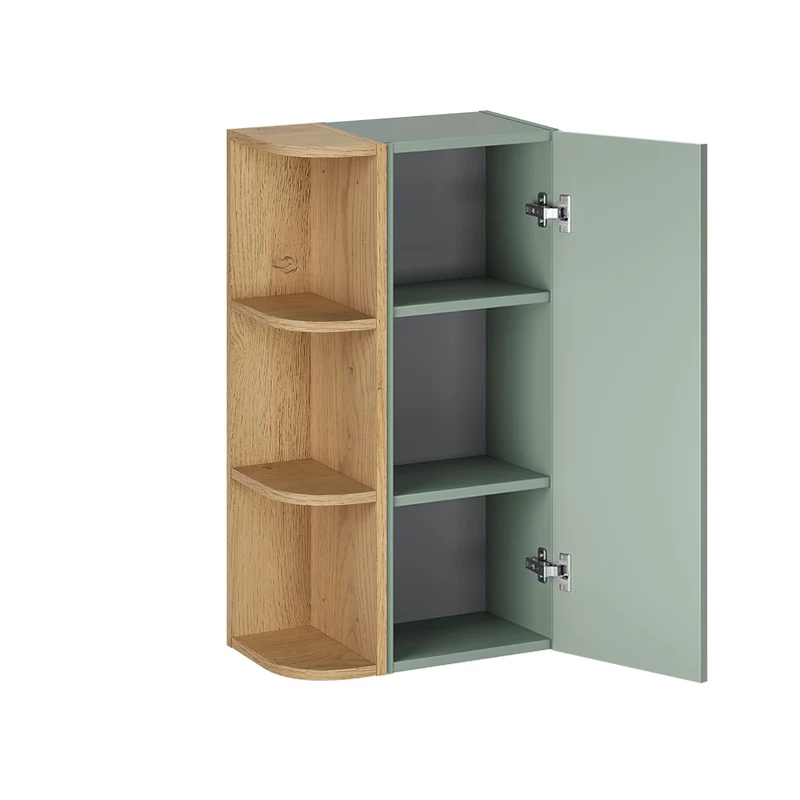 Armoire murale 3 niches arrondies Oria Vert mat
