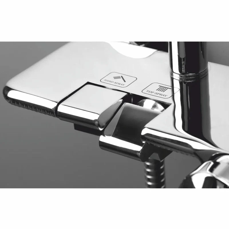 Casa Padrino Luxus Duschgarnitur mit Überkopfbrause und Handbrause H. 83-140 cm
