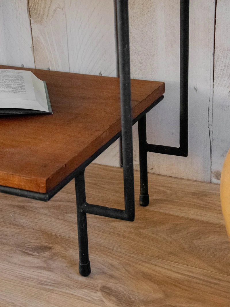 Hanna, la table d'appoint en bois et verre N°1225