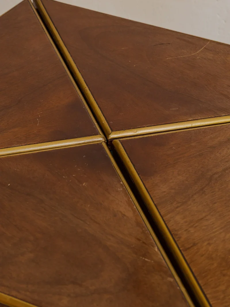 Billie, la table de jeux vintage en acajou N°7