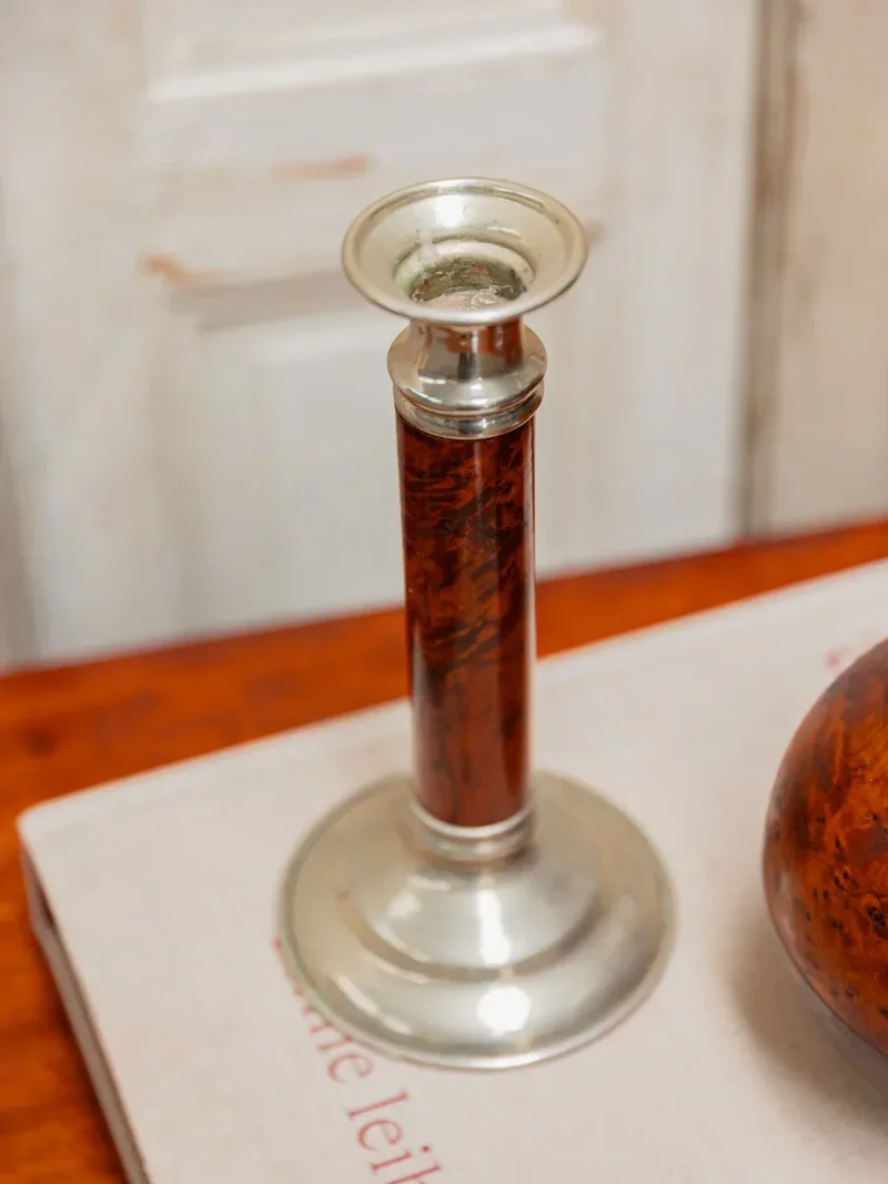 Ulysse, le bougeoir en bois laqué et métal N°76