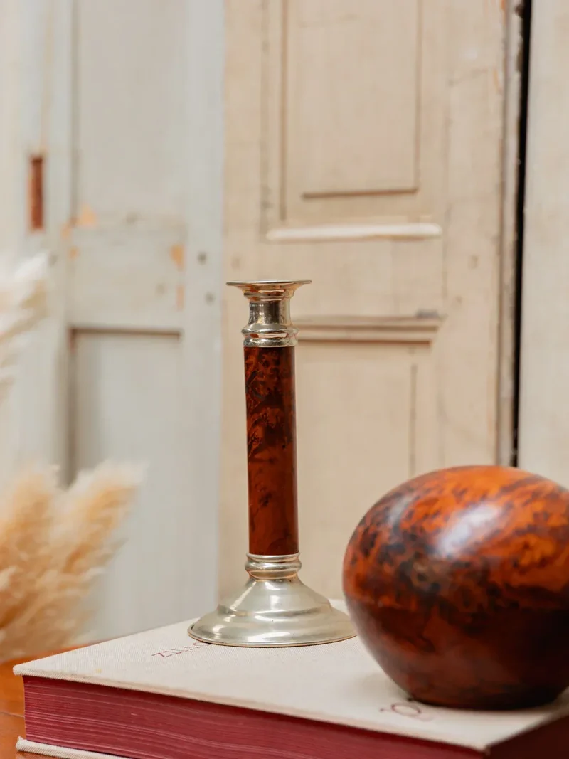 Ulysse, le bougeoir en bois laqué et métal N°76