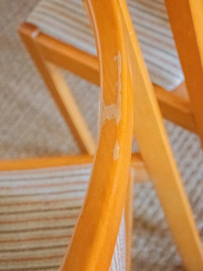 Alma, le lot de 2 chaises rayées en bois clair N°1341