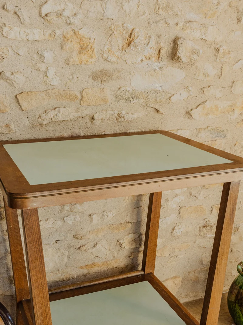 Henriette, la desserte à deux plateaux en bois N°179