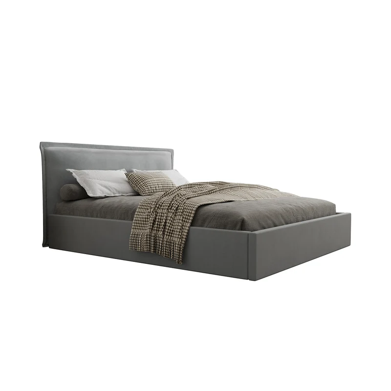 Lit coffre 160x200 sommier inclus Velis Gris