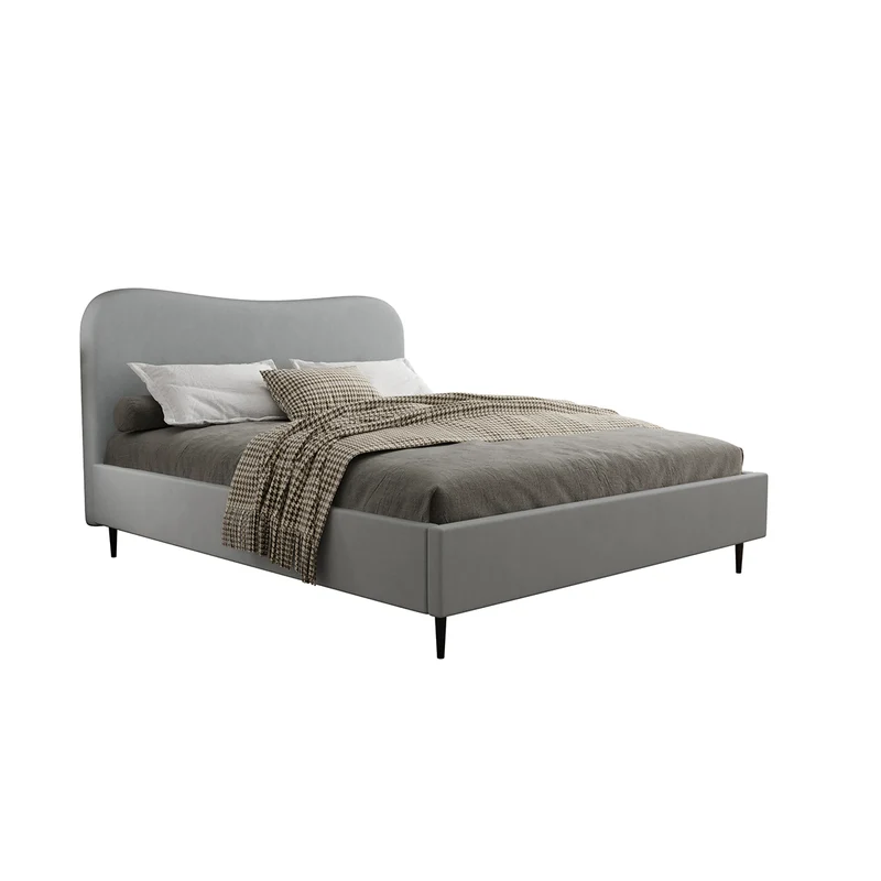 Lit coffre 160x200 sommier inclus Gemma Gris