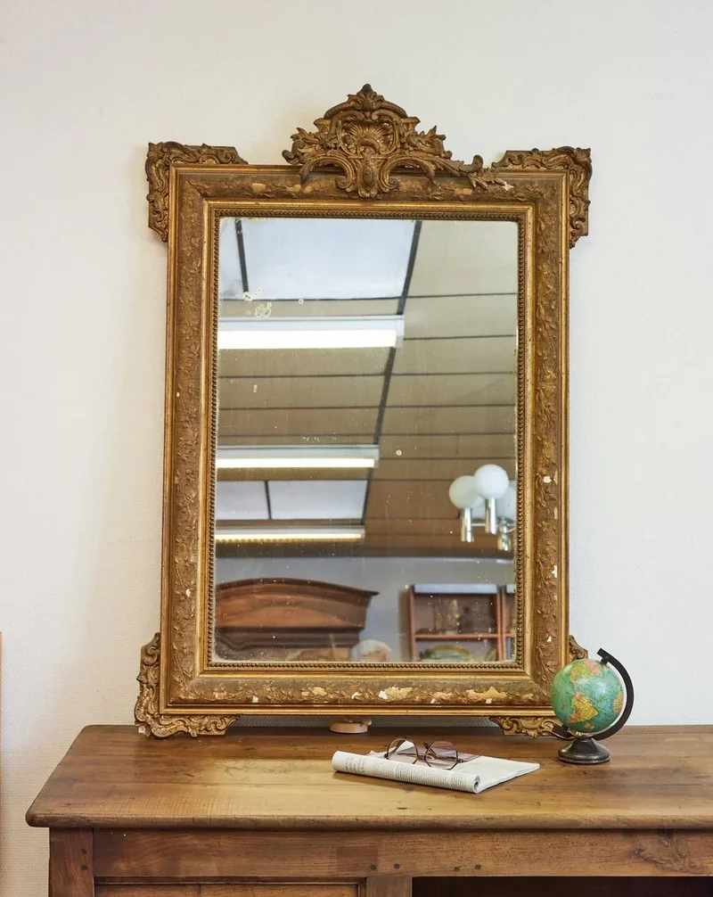 Georges, le grand miroir en bois doré N°1021