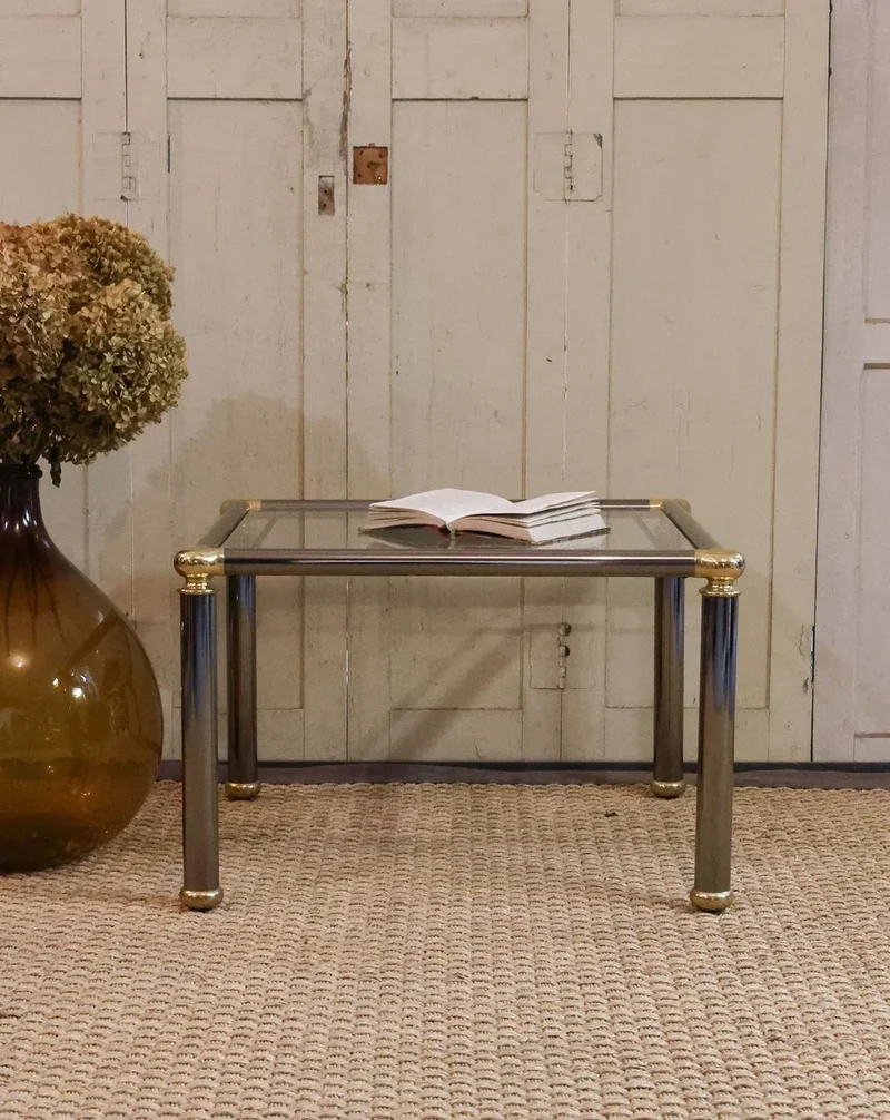 Donna, la table basse en verre et chrome N°826