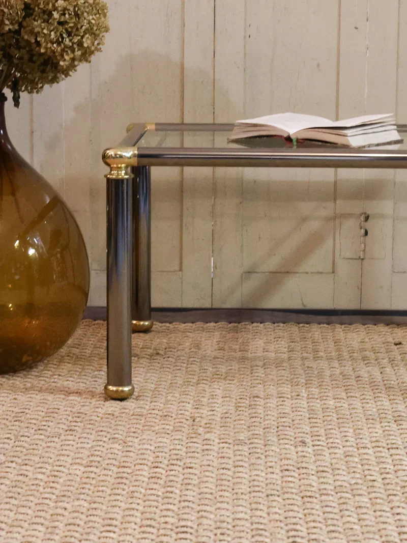 Donna, la table basse en verre et chrome N°826