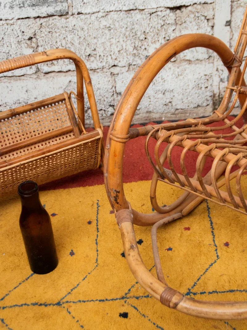 Alibert, le rocking-chair en rotin clair N°68