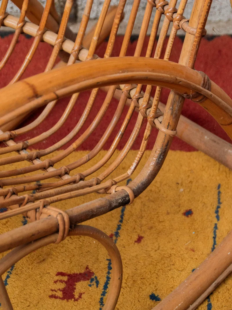Alibert, le rocking-chair en rotin clair N°68