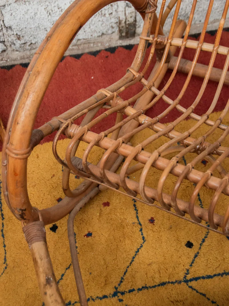 Alibert, le rocking-chair en rotin clair N°68