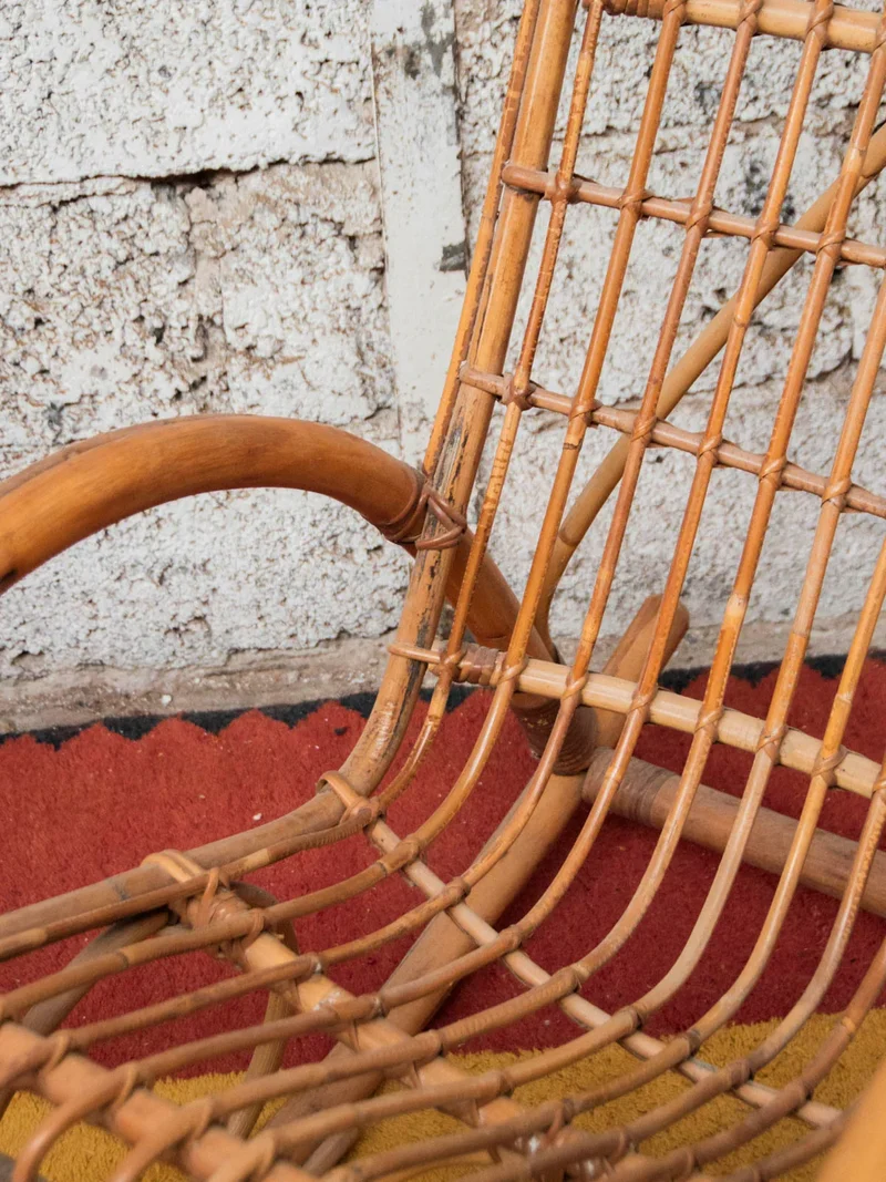 Alibert, le rocking-chair en rotin clair N°68