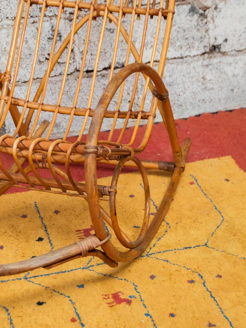 Alibert, le rocking-chair en rotin clair N°66