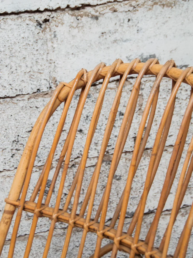 Alibert, le grand rocking-chair en rotin clair N°67