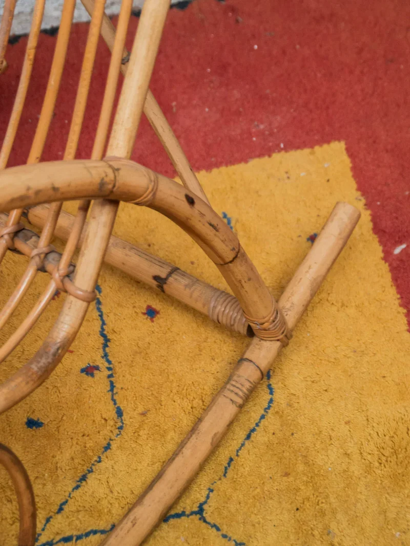 Alibert, le grand rocking-chair en rotin clair N°67