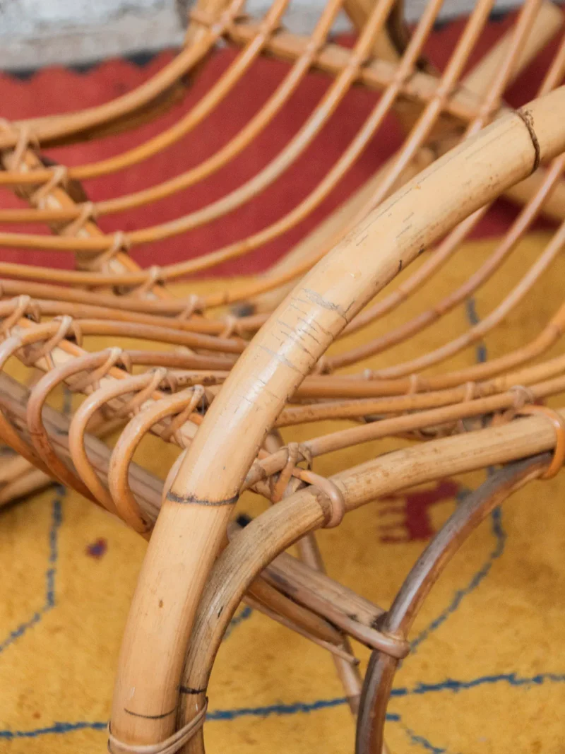 Alibert, le grand rocking-chair en rotin clair N°67