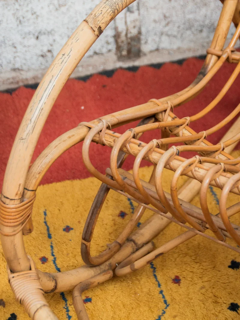 Alibert, le grand rocking-chair en rotin clair N°67