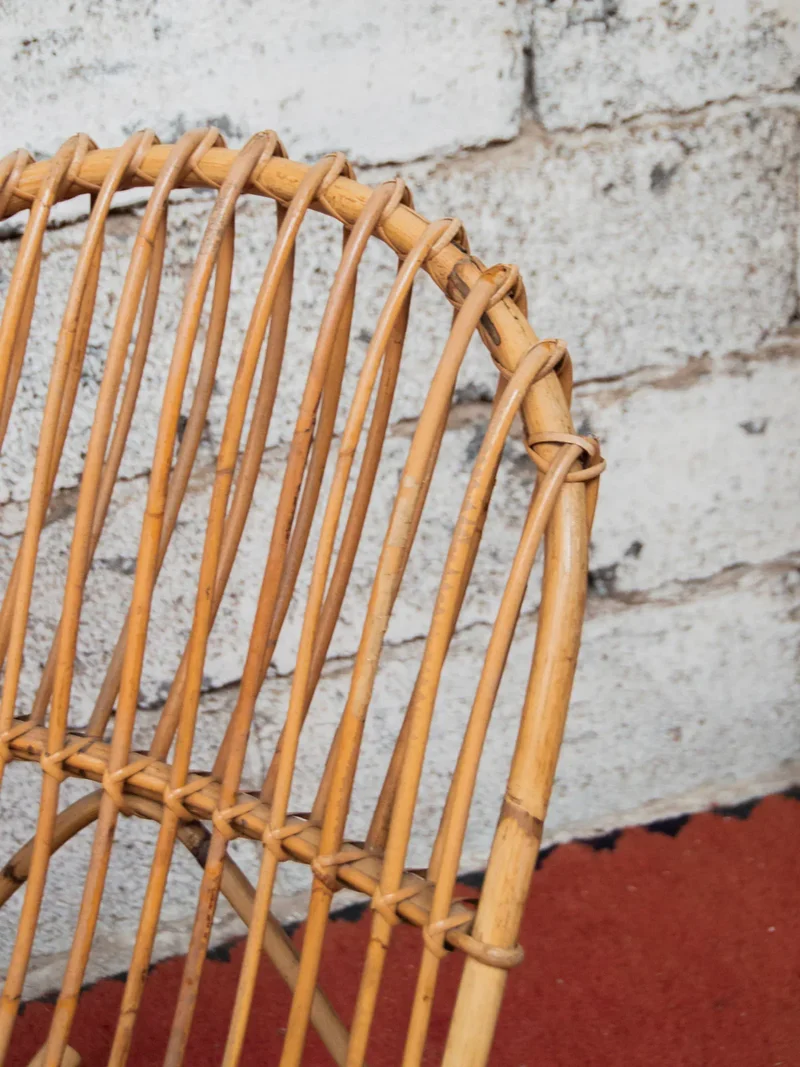 Alibert, le grand rocking-chair en rotin clair N°67