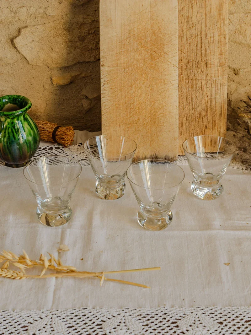Nestor, le lot de 4 verres en verre N°607