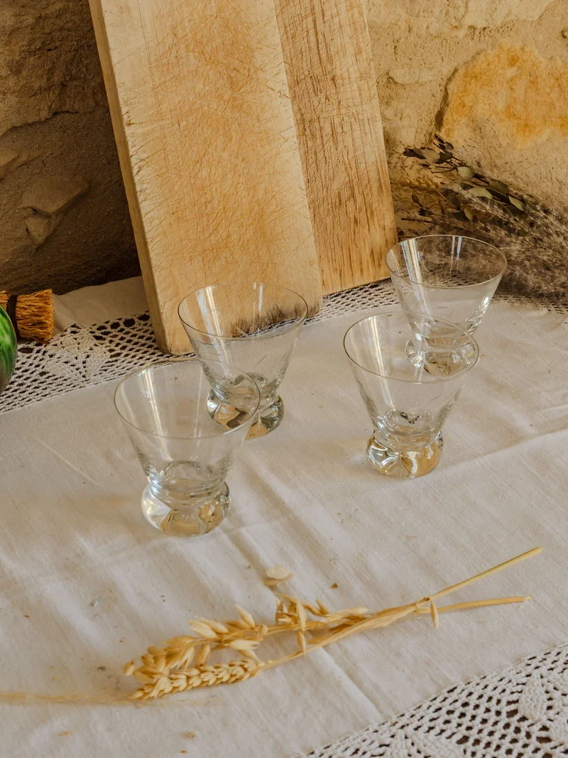 Nestor, le lot de 4 verres en verre N°607