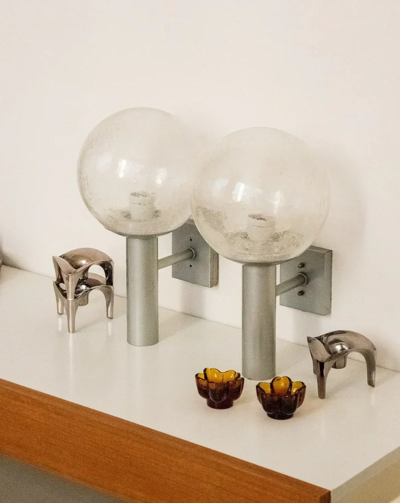 Suzette, la paire d'appliques en verre soufflé N°192