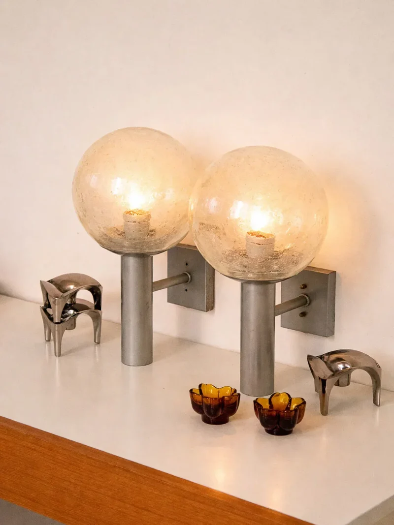 Suzette, la paire d'appliques en verre soufflé N°192