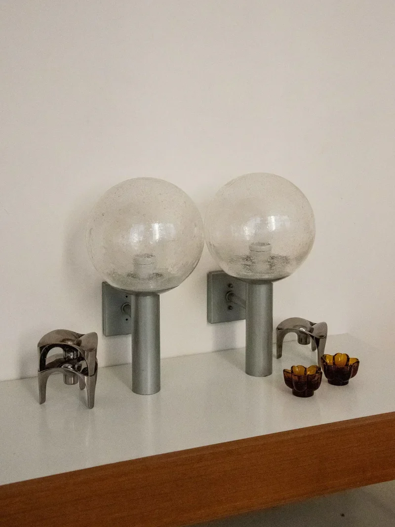 Suzette, la paire d'appliques en verre soufflé N°192