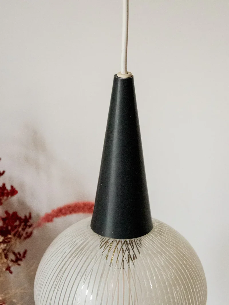 Sonia, la suspension art déco en métal et verre N°199